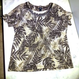 Floral Print Top / Hawaiian Style Tee